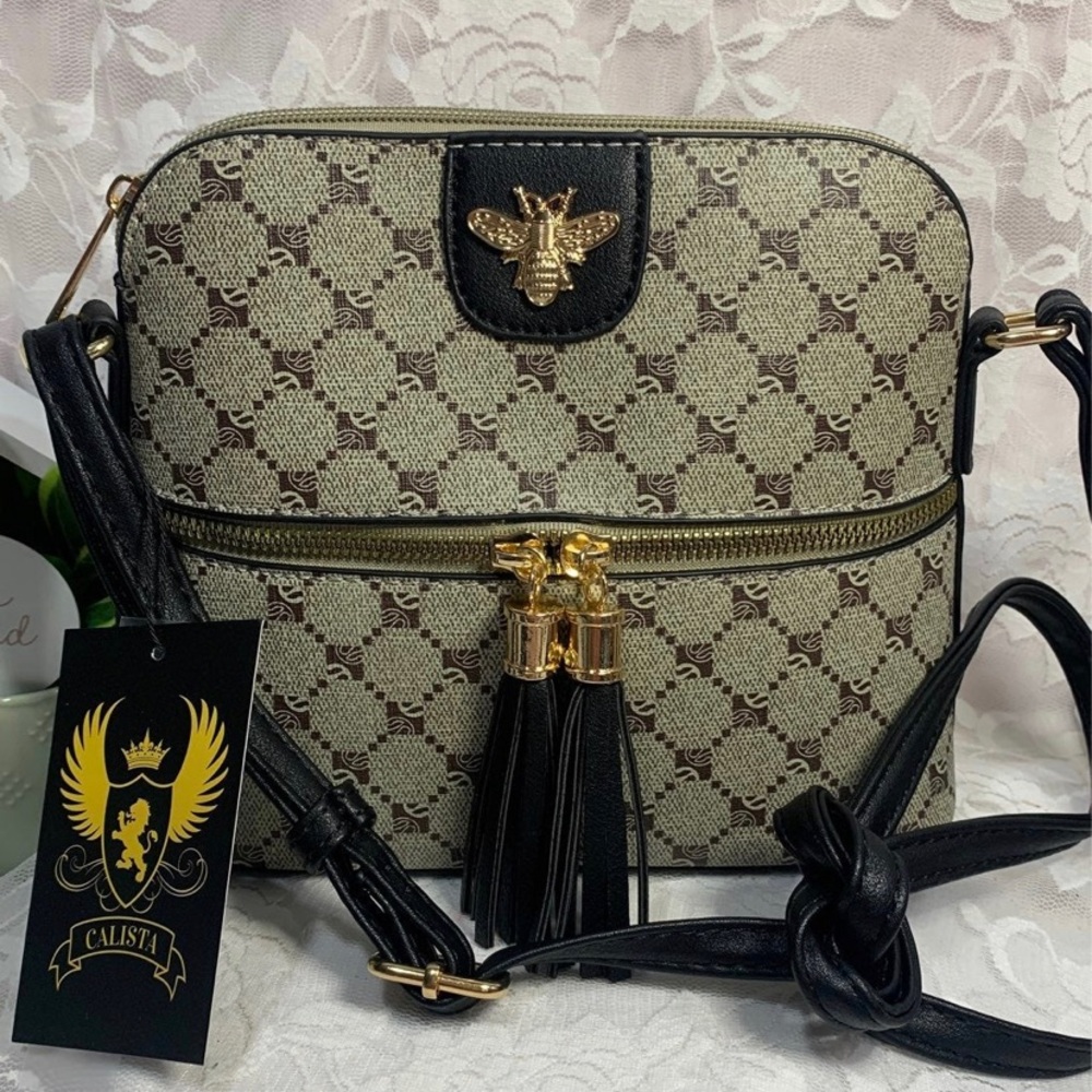 NWT Calista PETA approved Vegan Crossbody Adjustable straps.